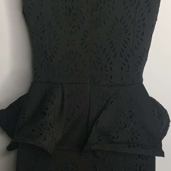 Boutique - Black Peplum Cocktail Dress - Item#92 - Picture 9 of 11